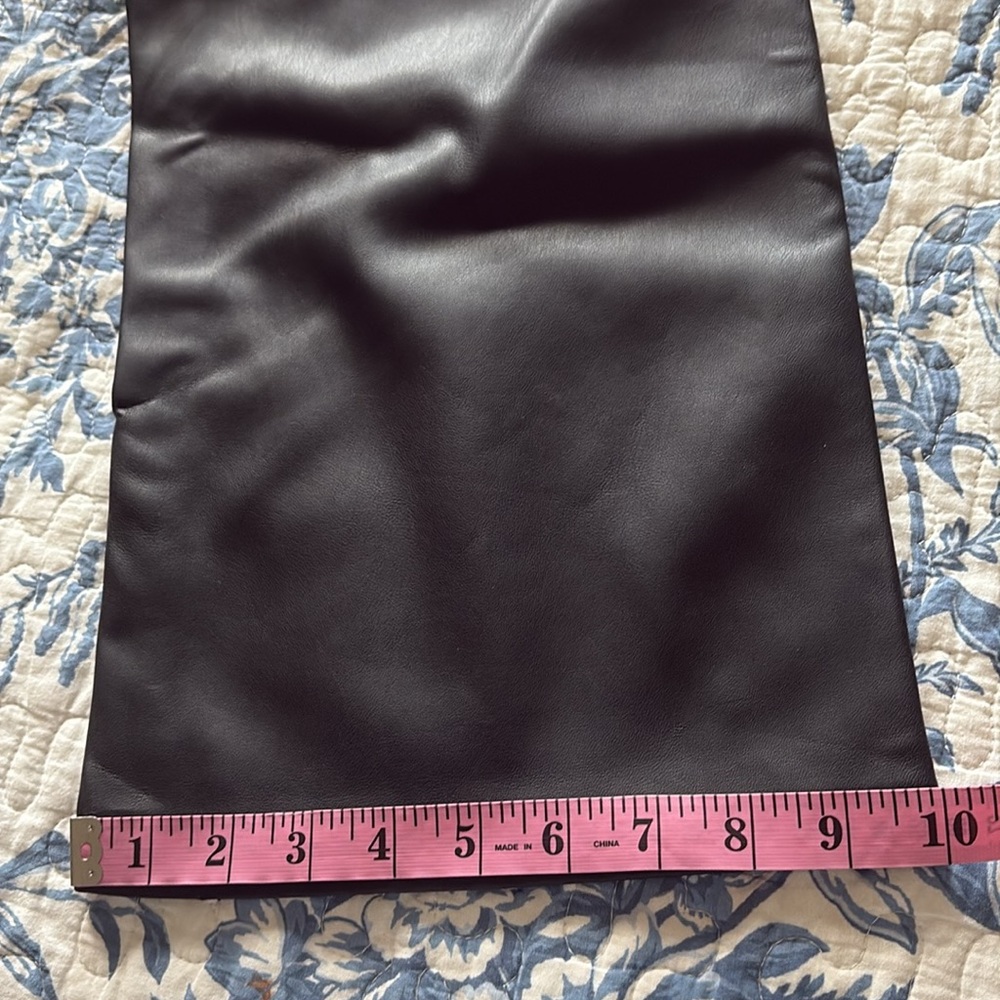Social Tourist Ultra High Rise Baggy Black Vegan Leather Size 27 - Picture 12 of 13